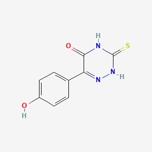 molecular formula C9H7N3O2S B1418204 6-(4-Hydroxyphenyl)-3-mercapto-1,2,4-triazin-5(4H)-one CAS No. 874515-24-9