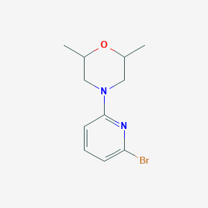 molecular formula C11H15BrN2O B14182049 4-(6-Bromopyridin-2-YL)-2,6-dimethylmorpholine 