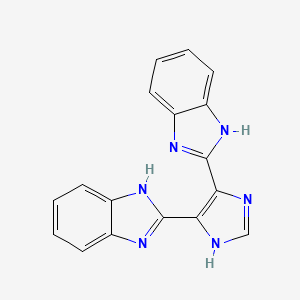 molecular formula C17H12N6 B1418207 2,2'-(1H-Imidazole-4,5-diyl)bis(1H-benzo[d]imidazole) CAS No. 54296-21-8