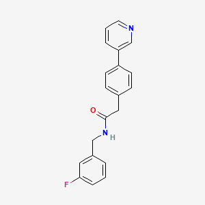 molecular formula C20H17FN2O B14182074 Benzeneacetamide, N-[(3-fluorophenyl)methyl]-4-(3-pyridinyl)- CAS No. 897015-64-4