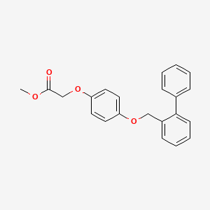 molecular formula C22H20O4 B14182126 Methyl {4-[([1,1'-biphenyl]-2-yl)methoxy]phenoxy}acetate CAS No. 833485-19-1