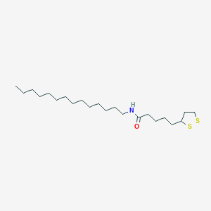 molecular formula C22H43NOS2 B14182187 5-(1,2-Dithiolan-3-YL)-N-tetradecylpentanamide CAS No. 920510-71-0