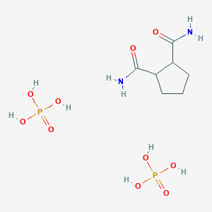 molecular formula C7H18N2O10P2 B14182199 Cyclopentane-1,2-dicarboxamide;phosphoric acid CAS No. 917978-51-9