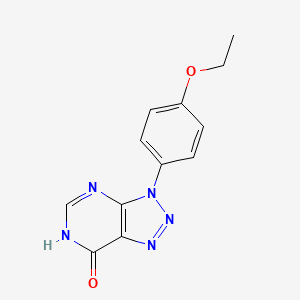 molecular formula C12H11N5O2 B1418220 3-(4-ethoxyphenyl)-3,6-dihydro-7H-[1,2,3]triazolo[4,5-d]pyrimidin-7-one CAS No. 1082584-27-7