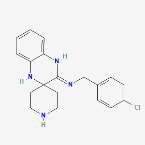 molecular formula C19H21ClN4 B1418221 N-(4-Chlorobenzyl)-1'H-spiro[piperidine-4,2'-quinoxalin]-3'-amine CAS No. 1172351-24-4