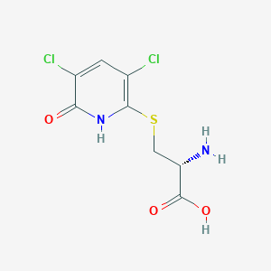 molecular formula C8H8Cl2N2O3S B14182231 S-(3,5-Dichloro-6-oxo-1,6-dihydropyridin-2-yl)-L-cysteine CAS No. 870971-35-0