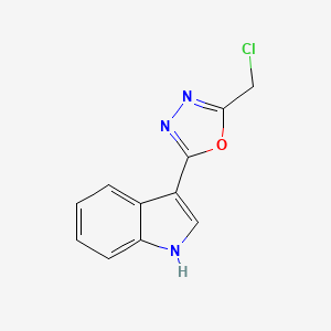 molecular formula C11H8ClN3O B1418224 3-[5-(chloromethyl)-1,3,4-oxadiazol-2-yl]-1H-indole CAS No. 85078-43-9
