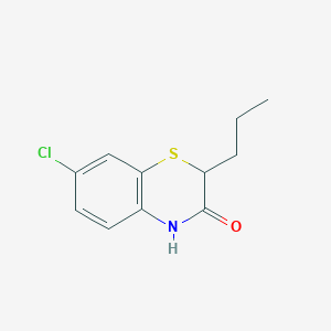 molecular formula C11H12ClNOS B14182253 7-Chloro-2-propyl-2H-1,4-benzothiazin-3(4H)-one CAS No. 922504-04-9