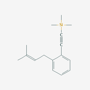 molecular formula C16H22Si B14182271 Trimethyl{[2-(3-methylbut-2-en-1-yl)phenyl]ethynyl}silane CAS No. 852390-09-1
