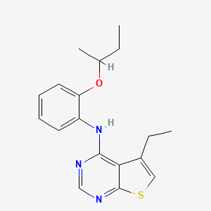molecular formula C18H21N3OS B14182274 N-{2-[(Butan-2-yl)oxy]phenyl}-5-ethylthieno[2,3-d]pyrimidin-4-amine CAS No. 917907-87-0