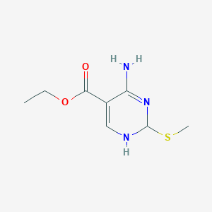 molecular formula C8H13N3O2S B1418228 6-氨基-2-(甲硫基)-1,2-二氢嘧啶-5-羧酸乙酯 CAS No. 1432053-75-2