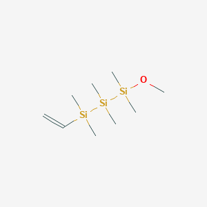 molecular formula C9H24OSi3 B14182287 1-Ethenyl-3-methoxy-1,1,2,2,3,3-hexamethyltrisilane CAS No. 928257-87-8