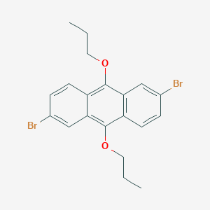 molecular formula C20H20Br2O2 B14182293 Anthracene, 2,6-dibromo-9,10-dipropoxy- CAS No. 844696-83-9