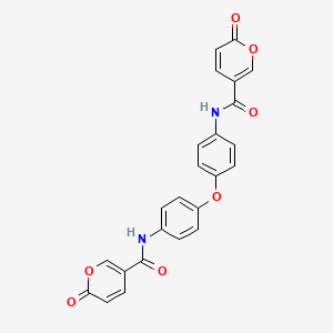 molecular formula C24H16N2O7 B14182298 N,N'-[Oxydi(4,1-phenylene)]bis(2-oxo-2H-pyran-5-carboxamide) CAS No. 920017-74-9