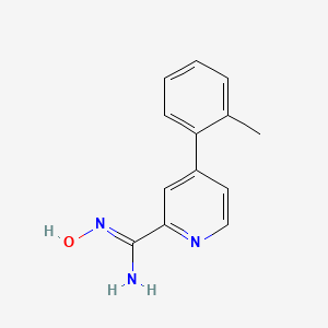 molecular formula C13H13N3O B1418233 N-Hydroxy-4-o-tolyl-pyridine-2-carboxamidine CAS No. 1219454-72-4