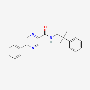 molecular formula C21H21N3O B14182333 N-(2-methyl-2-phenylpropyl)-5-phenylpyrazine-2-carboxamide CAS No. 923600-03-7
