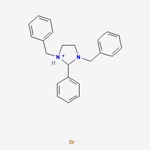 molecular formula C23H25BrN2 B14182337 1,3-Dibenzyl-2-phenylimidazolidin-1-ium bromide CAS No. 844831-61-4