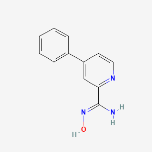molecular formula C12H11N3O B1418235 4-苯基吡啶-2-甲酰胺肟 CAS No. 1219454-68-8