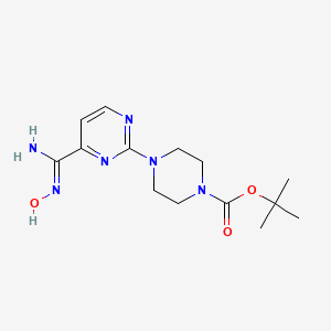 molecular formula C14H22N6O3 B1418237 4-{4-[氨基(羟基亚氨基)甲基]-2-嘧啶基}四氢-1(2H)-吡嗪-1-甲酸叔丁酯 CAS No. 1135283-52-1
