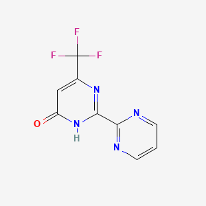 molecular formula C9H5F3N4O B1418238 2-(嘧啶-2-基)-6-(三氟甲基)-嘧啶-4-醇 CAS No. 438249-96-8