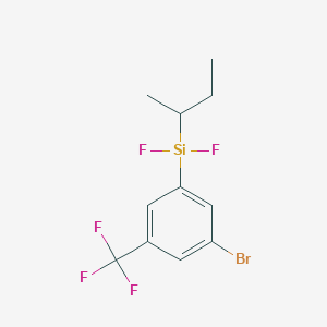 molecular formula C11H12BrF5Si B14182383 [3-Bromo-5-(trifluoromethyl)phenyl](butan-2-yl)difluorosilane CAS No. 918446-97-6