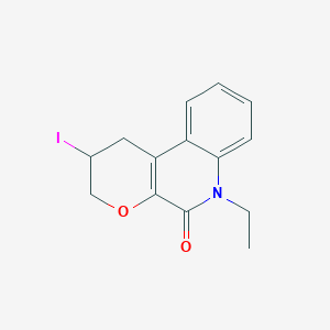molecular formula C14H14INO2 B14182390 6-Ethyl-2-iodo-2,3-dihydro-1H-pyrano[2,3-c]quinolin-5(6H)-one CAS No. 918785-23-6