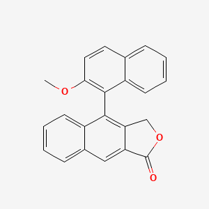 molecular formula C23H16O3 B14182406 4-(2-Methoxynaphthalen-1-yl)naphtho[2,3-c]furan-1(3H)-one CAS No. 917894-73-6