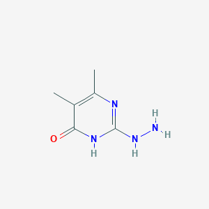 molecular formula C6H10N4O B1418242 2-hydrazino-5,6-dimethylpyrimidin-4(3{H})-one CAS No. 59224-10-1
