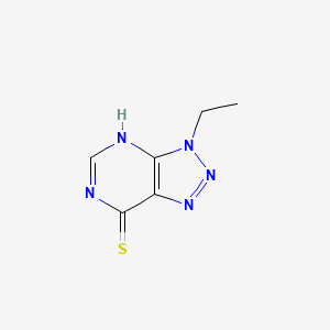 molecular formula C6H7N5S B1418244 3-ethyl-3H-[1,2,3]triazolo[4,5-d]pyrimidine-7-thiol CAS No. 1105191-09-0