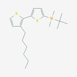 molecular formula C20H32S2Si B14182441 tert-Butyl(3'-hexyl[2,2'-bithiophen]-5-yl)dimethylsilane CAS No. 918826-00-3