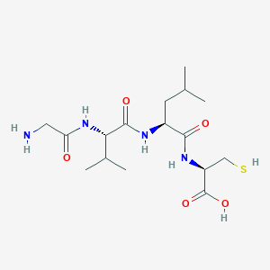 molecular formula C16H30N4O5S B14182487 Glycyl-L-valyl-L-leucyl-L-cysteine CAS No. 845510-05-6