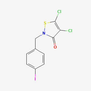 molecular formula C10H6Cl2INOS B14182495 4,5-Dichloro-2-[(4-iodophenyl)methyl]-1,2-thiazol-3(2H)-one CAS No. 918108-16-4