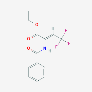 molecular formula C13H12F3NO3 B14182499 Ethyl (Z)-2-benzamido-4,4,4-trifluorobut-2-enoate 