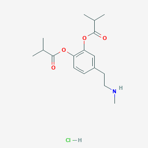 molecular formula C17H26ClNO4 B141825 Ibopamine hydrochloride CAS No. 75011-65-3