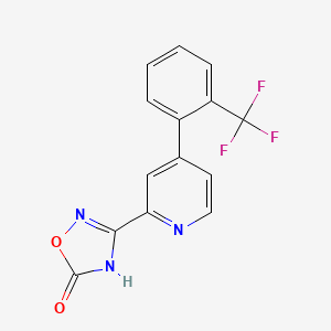 molecular formula C14H8F3N3O2 B1418252 3-[4-(2-三氟甲基苯基)-吡啶-2-基]-4H-[1,2,4]噁二唑-5-酮 CAS No. 1219453-93-6