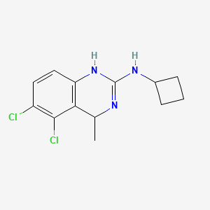 molecular formula C13H15Cl2N3 B14182535 5,6-Dichloro-N-cyclobutyl-4-methyl-1,4-dihydroquinazolin-2-amine CAS No. 918134-96-0