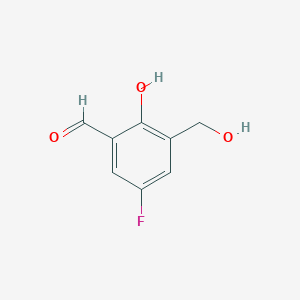 molecular formula C8H7FO3 B14182543 5-Fluoro-2-hydroxy-3-(hydroxymethyl)benzaldehyde CAS No. 872725-47-8