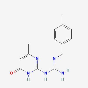 molecular formula C14H17N5O B1418255 N-(4-methylbenzyl)-N'-(6-methyl-4-oxo-1,4-dihydropyrimidin-2-yl)guanidine CAS No. 1306738-46-4