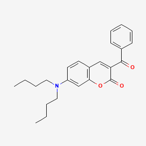 molecular formula C24H27NO3 B14182569 3-Benzoyl-7-(dibutylamino)-2H-1-benzopyran-2-one CAS No. 922722-09-6
