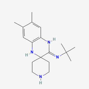 molecular formula C18H28N4 B1418257 N-(tert-Butyl)-6',7'-dimethyl-1'H-spiro[piperidine-4,2'-quinoxalin]-3'-amine CAS No. 1171500-61-0