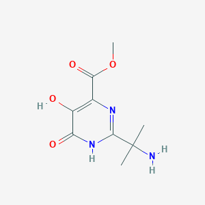 molecular formula C9H13N3O4 B1418263 2-(1-氨基-1-甲基乙基)-5,6-二羟基嘧啶-4-羧酸甲酯 CAS No. 1706451-63-9