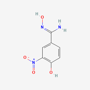 molecular formula C7H7N3O4 B1418265 N',4-dihydroxy-3-nitrobenzenecarboximidamide CAS No. 887763-92-0