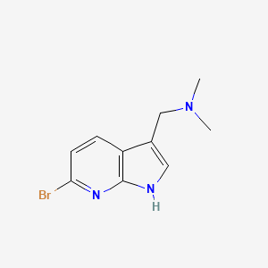 molecular formula C10H12BrN3 B14182667 1H-Pyrrolo[2,3-b]pyridine-3-methanamine, 6-bromo-N,N-dimethyl- 