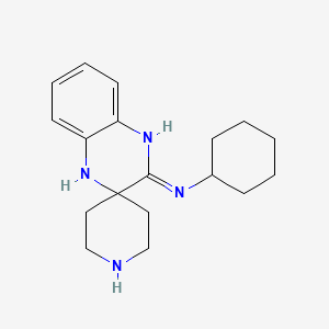molecular formula C18H26N4 B1418269 N-Cyclohexyl-1'H-spiro[piperidine-4,2'-quinoxalin]-3'-amine CAS No. 1171632-48-6