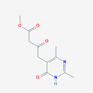 molecular formula C11H14N2O4 B1418270 Methyl 4-(4-hydroxy-2,6-dimethylpyrimidin-5-yl)-3-oxobutanoate CAS No. 1083282-70-5