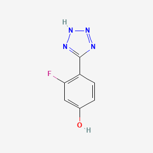 molecular formula C7H5FN4O B1418271 3-Fluoro-4-(1H-1,2,3,4-tetrazol-5-yl)phenol CAS No. 874815-06-2