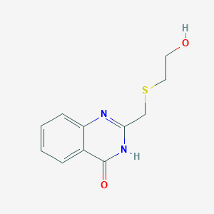 molecular formula C11H12N2O2S B1418272 2-{[(2-Hydroxyethyl)thio]methyl}quinazolin-4-ol CAS No. 874606-65-2