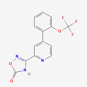 molecular formula C14H8F3N3O3 B1418274 3-[4-(2-Trifluoromethoxyphenyl)-pyridin-2-yl]-4H-[1,2,4]oxadiazol-5-one CAS No. 1219453-95-8