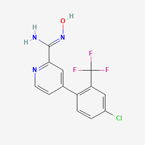 molecular formula C13H9ClF3N3O B1418275 4-(4-Chloro-2-trifluoromethylphenyl)-N-hydroxypyridine-2-carboxamidine CAS No. 1219454-39-3