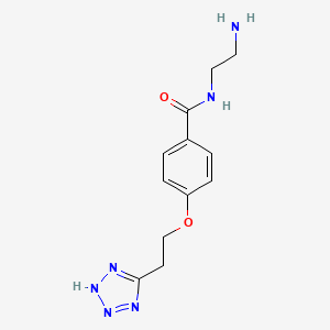 molecular formula C12H16N6O2 B14182766 N-(2-Aminoethyl)-4-[2-(2H-tetrazol-5-yl)ethoxy]benzamide CAS No. 919772-08-0